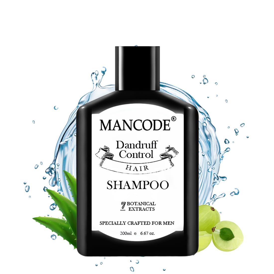 Mancode Anti Dandruff Shampoo for Men Prevent Dandruff Healthier Hair and Scalp Itch Free No Mineral Oil Neem Extract 200 ml Hair Shampoo for Men (Pack of 1)