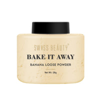 SWISS BEAUTY Bake It Away Makeup Natural Loose Powder | Lightweight Setting Powder | Loose Compact Powder For All Skin Types | Shade 01 Banana, 28g