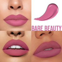 Charmacy Milano Stunning Longstay Liquid Lipstick (Bare Beauty 02) - 5.6 ml, Velvet Intense Matte Finish, 12 Hours, Smudge Proof Lipstick, WaterProof Lipstick, KissProof, One Swatch Application