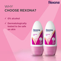 Rexona Powder Dry Underarm Floral Roll On Deodorant + Antiperspirant For Women|| 50 Ml+Rexona Powder Dry Underarm Roll On Deodorant + Antiperspirant For Women|| 50 Ml