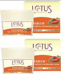 Lotus Herbals Papayablem Papaya-N-Saffron Anti-Blemish Creme 50G (Pack Of 2,. 100 G)