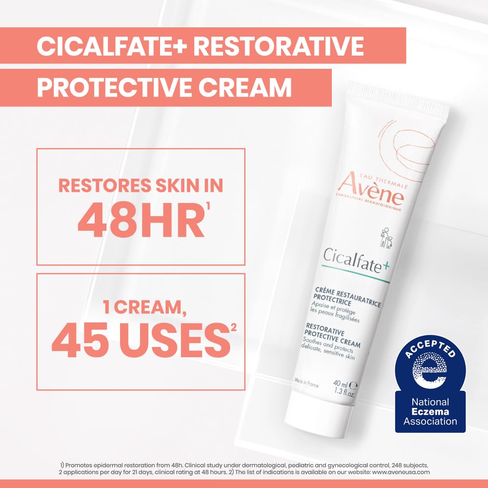 Cicalfate + Restorative Protective Cream 100 ML I Purifies, Soothes and Repairs Skin I Strengthen Skin Barrier I 1st Post Biotic Active Ingredient I Replinishes Dry Skin within 48 Hours