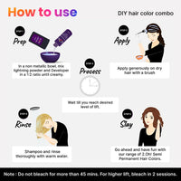 2.Oh! Italian- Hazelnut Brown Hair Color DIY Kit | Semi Permanent Hair Color + Hair Bleach for Hair Color | Hair Highlights for Women & Men | Hair Bleach with Plex & Argan oil| Lightening Kit