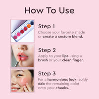 C2P Pro Pop Lip Shade 6 in 1 Lipstick Palette for Women – Waterproof, Long-Lasting, Smudge-Proof, Highly Pigmented Lip Pallete for All-Day Wear (Sunset Hues, 21g)