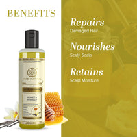 Khadi Natural Honey & Vanilla Hair Shampoo | Herbal Shampoo for Soft Hair | Shampoo for Hair Growth | Anti-Dandruff Shampoo | Suitable for All Hair Types | 210 ml