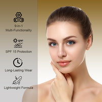 Lakyou Beauty 9in1 BB Cream | Waterproof | Very Light | Long Lasting | 24hrs Hydration | Even Skin Tone | Shade-01(White Ivory) | 160G | Pack Of 2