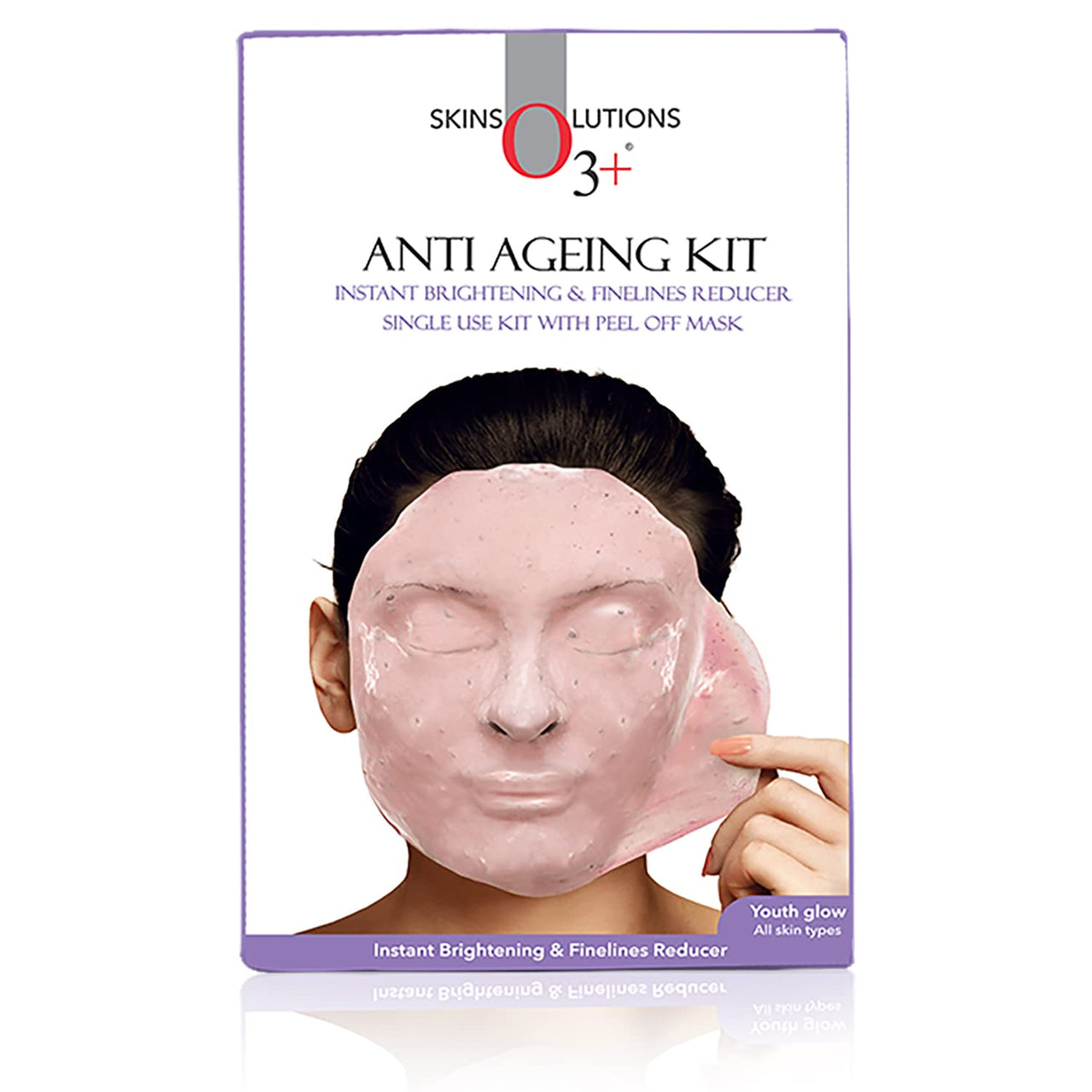 O3+ Anti Ageing Facial kit Brightening & Finelines Reducer With Peel off Mask 45gm + O3+ Sea White Facial With Brightening Peel Off Mask (45 g)