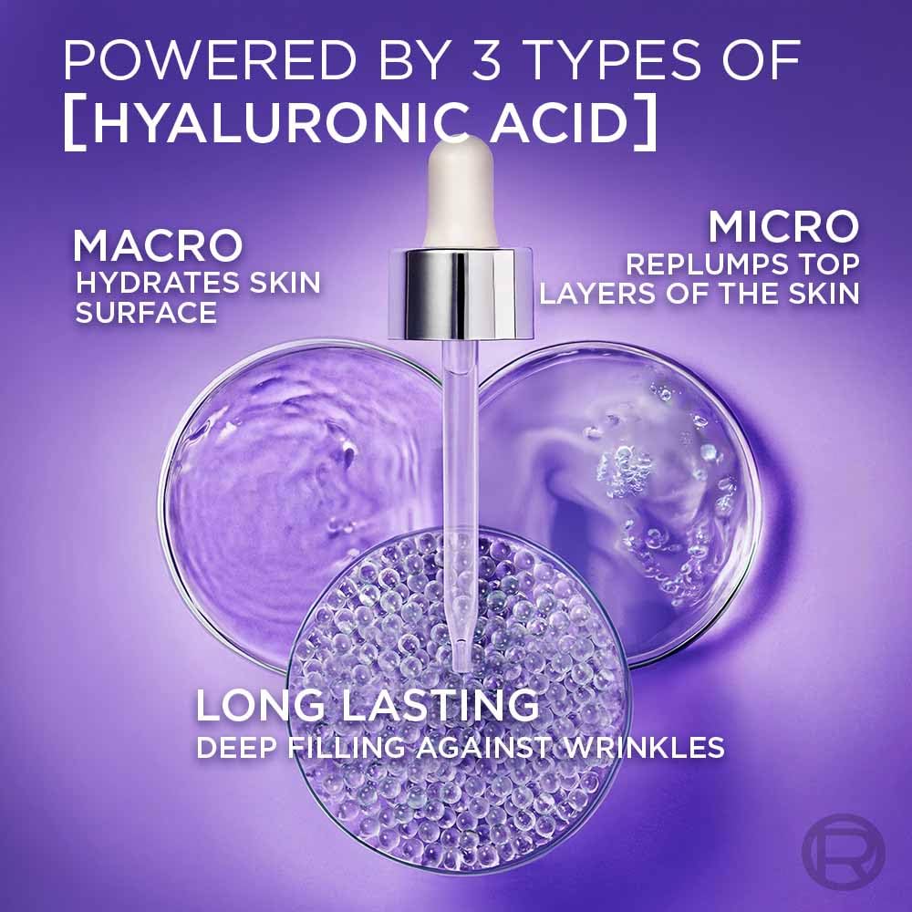 L'Oréal Paris, Face Serum, Hydrating & Plumping, Revitalift Filler 1.5% Pure Hyaluronic Acid, 30 ml