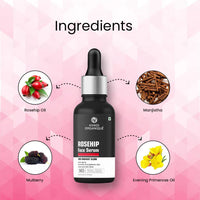Khadi Organique Rosehip Face Serum For Radiant Glow, Anti Aging, Hydrates & Brighten Skin, Even Out Skin Tone, No Artificial Fragrance Only Used Blend, 30ml