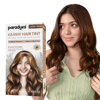 Paradyes No Bleach Lover's Latte Glossy Hair Tint, Ammonia-Free Formula for Natural Black Hair, Visible on Natural Black Hair, Includes Anti-Fade Conditioner for Long-Lasting Shine, Golden Brown
