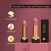 Born16 Moon Duchess Matte Perfection Lipstick – Mauvesty | Strong Pay-Off, Transfer-Proof with Color Lock Technology | SPF, 24-Hour Moisturization with Vitamin E, 4.2g