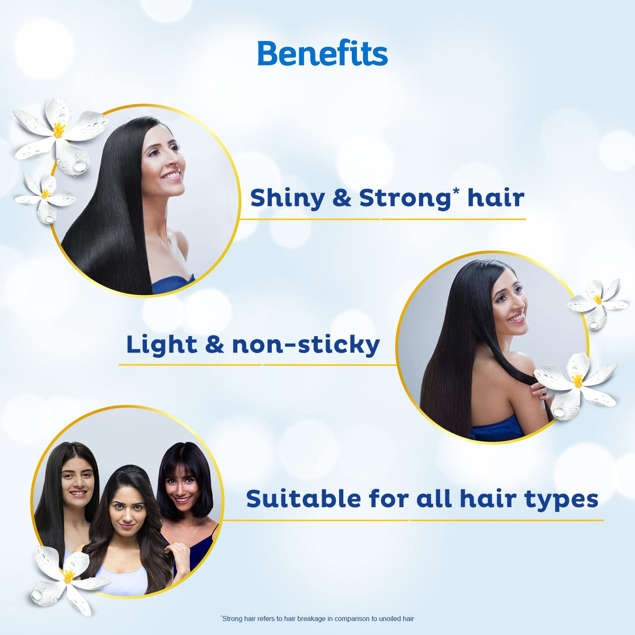 Parachute Advansed Jasmine Gold Coconut Hair Oil With Vitamin-E For Super Shiny Hair, Non-sticky, 300ml