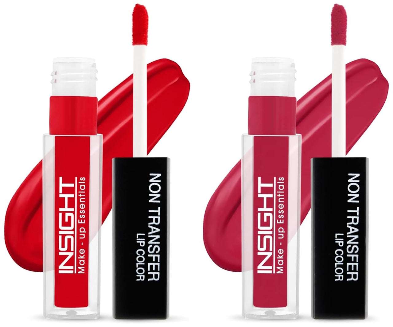 INSIGHT Non Transfer Matte Lip Color, 4Ml (06 Angel Red) & Lip Color, 4Ml (05 Cocoa Plum)