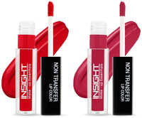 INSIGHT Non Transfer Matte Lip Color, 4Ml (06 Angel Red) & Lip Color, 4Ml (05 Cocoa Plum)