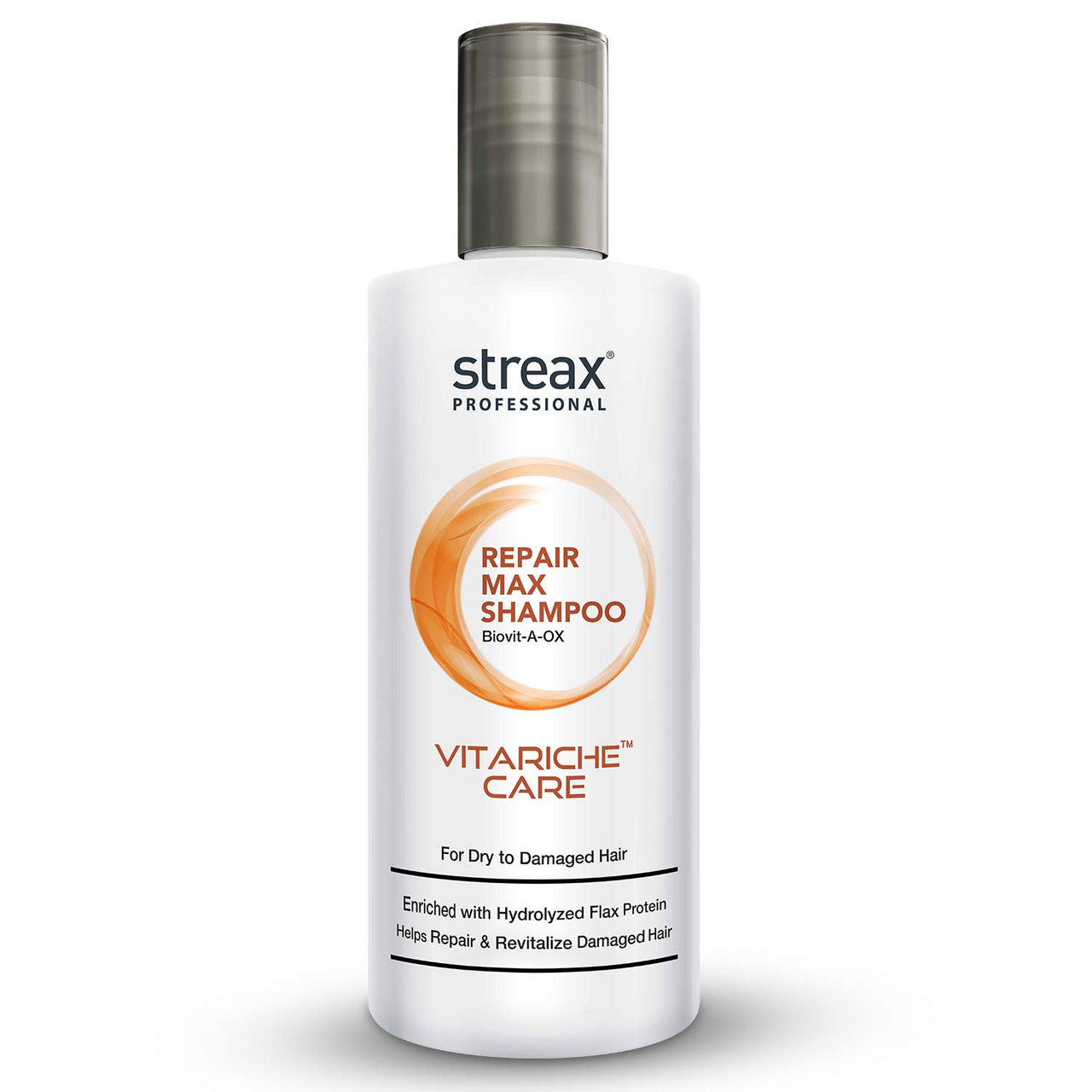 Streax Professional Vitariche Care Repair Max Shampoo For Women | Hair Shampoo With Biovit-A-OX Complex, Hydrolysed Flax Protein & Ceramide| Mild Shampoo For Dry, Damaged Hair, 300ml