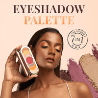 Lovechild Masaba Hyper-Blend Eyeshadow Palette,7-In-1 Matte & Shimmer Colors(Cosmo Glitz),Intense Pigment,Blendable,Infused With Vitamin E & Jojoba Oil,Travel Friendly Eye Makeup,11 G,Multicolour