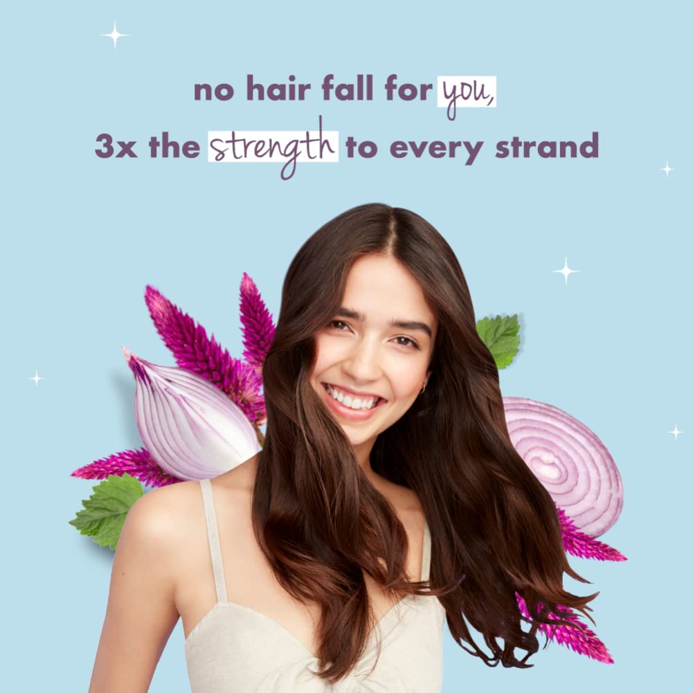 Love Beauty & Planet Onion oil, Blackseed oil & Patchouli Hairfall Control Shampoo & Conditioner, No Parabens, No dyes, Patchouli Essential Oil, 200 ml