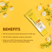 Jovees Herbal Sun Derma Care Lotion SPF 50 PA+++ Broad Spectrum, UVA/UVB Protection | Oil Free, Quick Absorption & Lightweight | For oily and sensitive skin 100ml