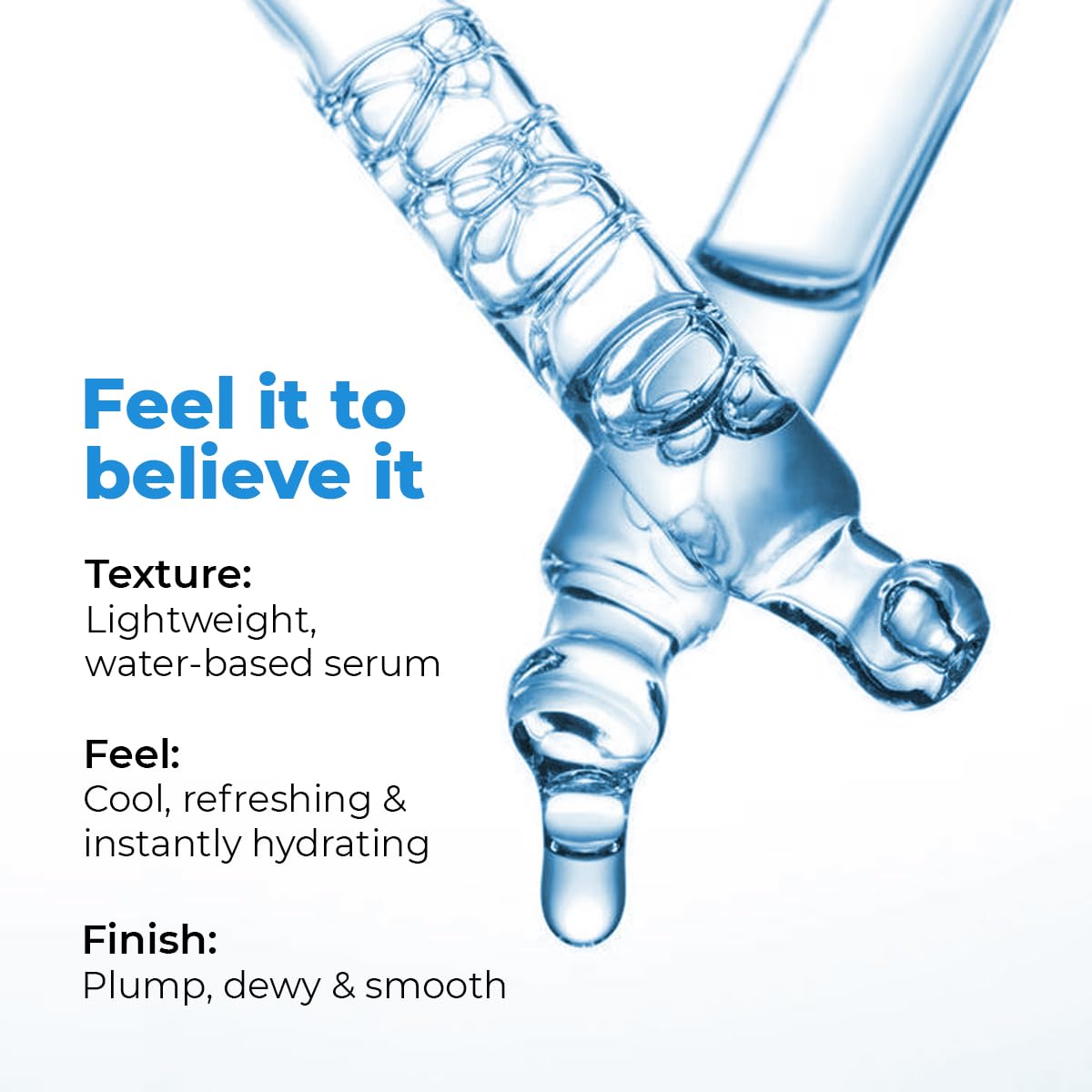 Conscious Chemist 1% Hyaluronic Acid Serum | 30ml | Face Serum for Dry Skin, Ceramide, with Plankton Extract, Treat Dull & Dehydrated Skin, Plumps & Hydrates, For Men & Women - Hydro+