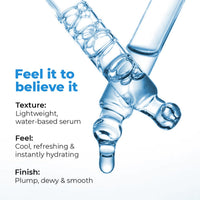 Conscious Chemist 1% Hyaluronic Acid Serum | 30ml | Face Serum for Dry Skin, Ceramide, with Plankton Extract, Treat Dull & Dehydrated Skin, Plumps & Hydrates, For Men & Women - Hydro+