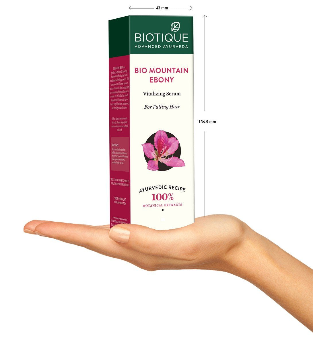 Biotique Bio Mountain Ebony Vitalizing Serum For Falling Hair Intensive Hair Growth Treatment, 120ML And Biotique Bio Kelp Fresh Growth Protein Shampoo, 190ml