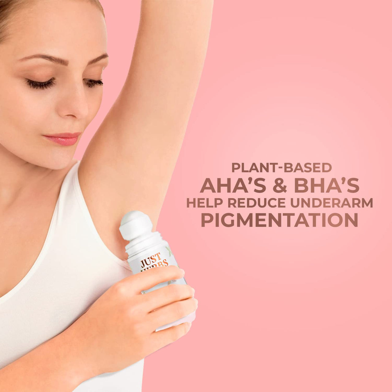 Just Herbs Under Arm Roll On for Women Floral Fiesta Long Lasting and Refreshing Women Deodorant - 50 ml