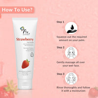 Fixderma Strawberry Face Wash with Vitamin E & Strawberry Extract | Face Wash & Face Cleanser | Face Wash for Oily Skin (All Type Skin) | Face Wash for Women & Men - 75g