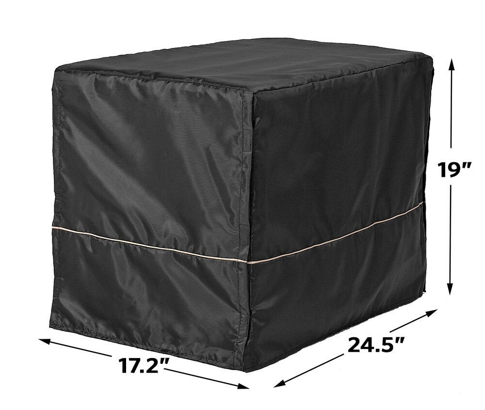 MidWest Homes for Pets Dog Crate Cover, Privacy Dog Crate Cover Fits MidWest Dog Crates, Machine Wash & Dry(Black) Black 24-Inch
