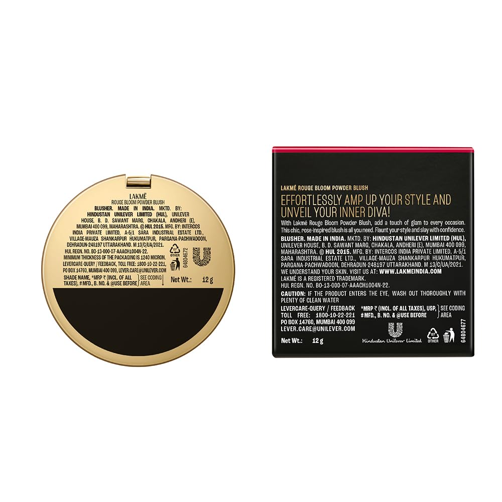 Lakmé Showstopper Collection Rouge Bloom Powder Blush Vintage Rose -12g