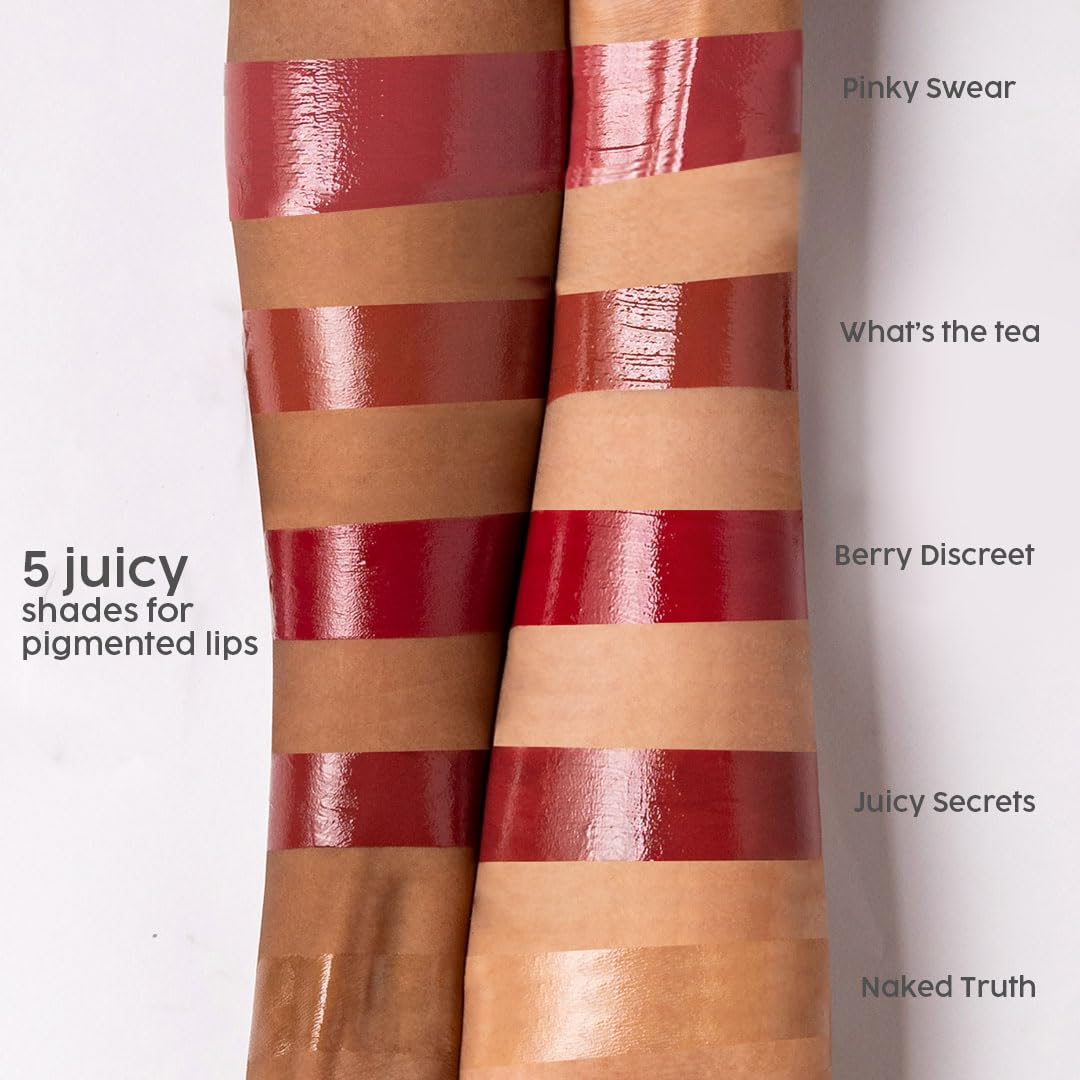 House Of Makeup Non-sticky gloss | High-shine lip gloss for pigmented lips | Lip gloss with hyaluronic acid | Zero stickiness (Juicy Secrets)