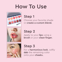 C2P PROFESSIONAL MAKEUP Pro 12 Shades Lipstick Palette for Women 42g, Nude Creamy Matte Lip Color, Blusher & Contour, Waterproof, Lightweight Long-Lasting Hydrating Lipstick Kit Set (Barely Brush)
