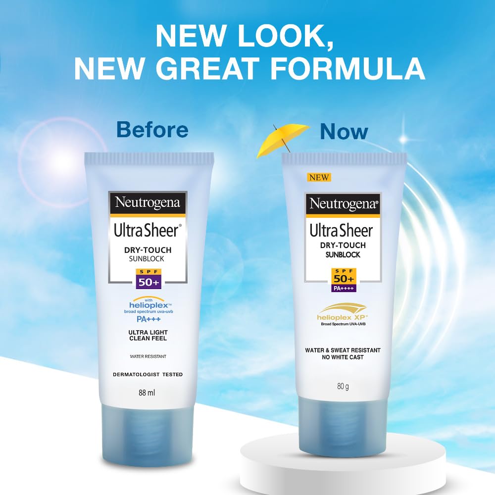 Neutrogena Norwegian Formula Body Moisturizer For Dry Skin 24 Hour Moisturization, 250ml&Neutrogena Sunscreen SPF 50+ - 80.0 grams Oil