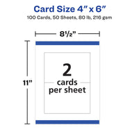 Avery Printable Postcards with Sure Feed Technology, 4