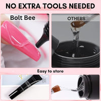 Bolt Bee Nail Rhinestone Glue Set - Gel Nail Glue for Rhinestones, 3D Art Design Super Strong Adhesive for Charm Gems Jewel Crystal Beads Diamonds 15g