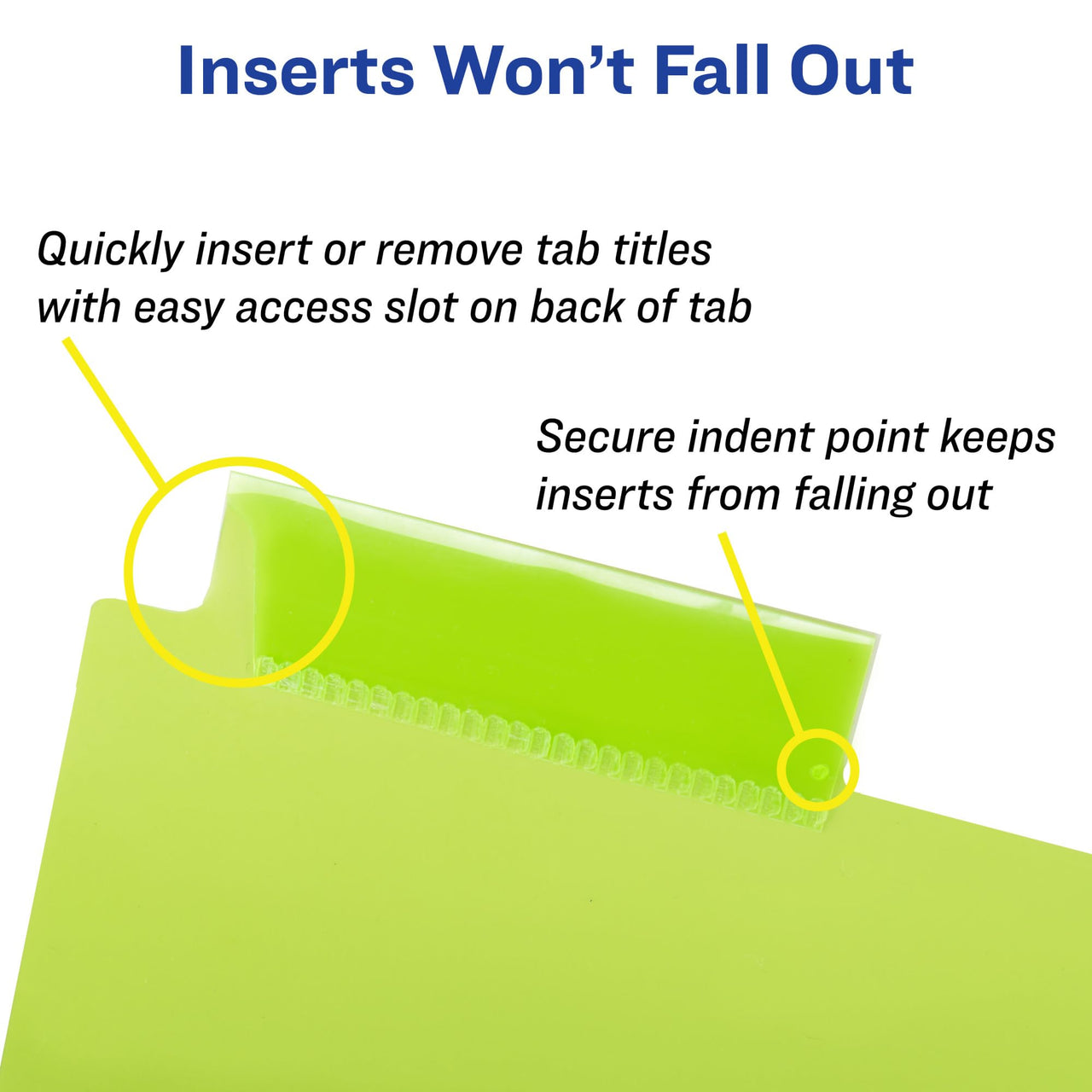 Avery Dividers for 3 Ring Binders, 5 Tab Binder Dividers, Plastic Binder Dividers with Pockets, Insertable Big Tabs, Multicolor, Works with Sheet Protectors, 1 Set (11902) 5 Tabs