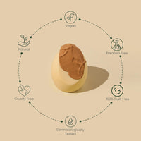 Milagro Beauty Cotton Beauty Blender Sponge, Latex-Free | Soft Makeup Sponge For Liquid/Creams/Powder Foundation, With Egg Case | Easy To Clean, Reusable | Natural & Dewy Finish | Slant Edge Shape