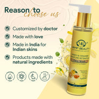Vamp Beauty Moisturising Face Wash | With Honey, Ceramide, Yuzu & Vitamin C | Gentle Hydrating Cleanser for Dry, Rough and Sensitive skin | Brightens & Softens Skin | 100ml