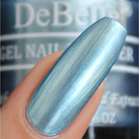 DeBelle Gel Nail Polish Aqua Frenzy (Metallic Sky Blue Nail Paint)|Non UV - Gel Finish |Chip Resistant | Seaweed Enriched Formula| Long Lasting|Cruelty and Toxic Free| 8ml