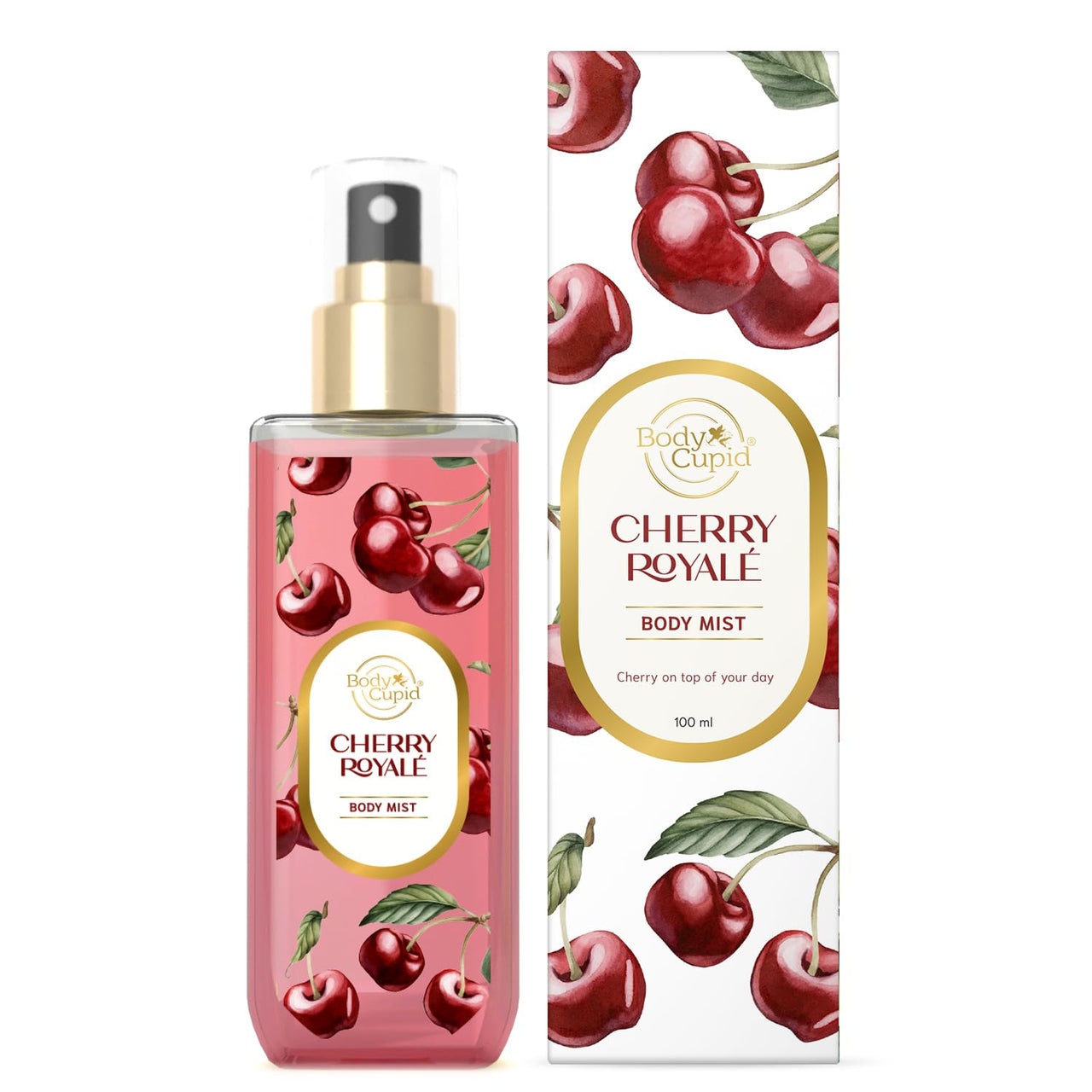 Body Cupid Cherry Royale Body Mist | Sweet & Juicy Cherry Fragrance | Long-Lasting, Luxurious Body Mist | 100 ml