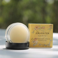 DAUGHTER EARTH Antioxidant Lip Balm | Vegan and Beeswax Free | Lip Care For Dry Chapped & Pigmented Lips | Fragrance Free Hydrating Natural Lip Mask | Soft Pink Moisturized Lips | 6 gm