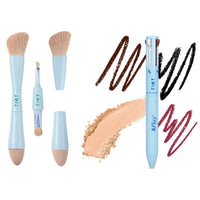 Tint Cosmetics 4Play 4 in 1 Make Up Brush & Pronto Pink 4 in 1 Waterproof Makeup Pen, For Multipurpose Travel Friendly & Easy to Use (Pack of 2)