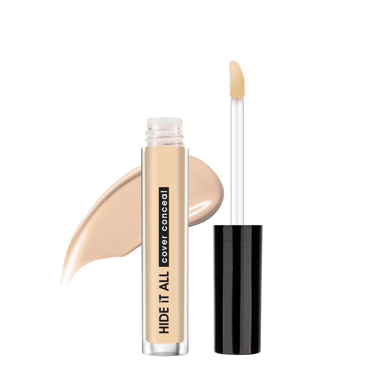 Hilary Rhoda Hide It All Cover Conceal | Conceals Masks, Scars & Dark Circles | High Coverage Concealer | With Shea Butter | Matte Finish | Cruelty-Free & Vegan (Natural - Shade 4, 3.7ml)