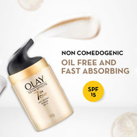 Olay Total Effects Day Cream with SPF 15 | Fights 7 Signs of Ageing | With Niacinamide and Green Tea Extracts | Normal, Oily, Dry, Combination Skin | 50g