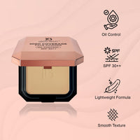 Lakyou Beauty 2in1 High Coverage Compact Powder | Oil Control | SPF-30++ | Waterproof | Matte And Shimmer Shade-06-(Pure Beige) | Long Lasting | 30g