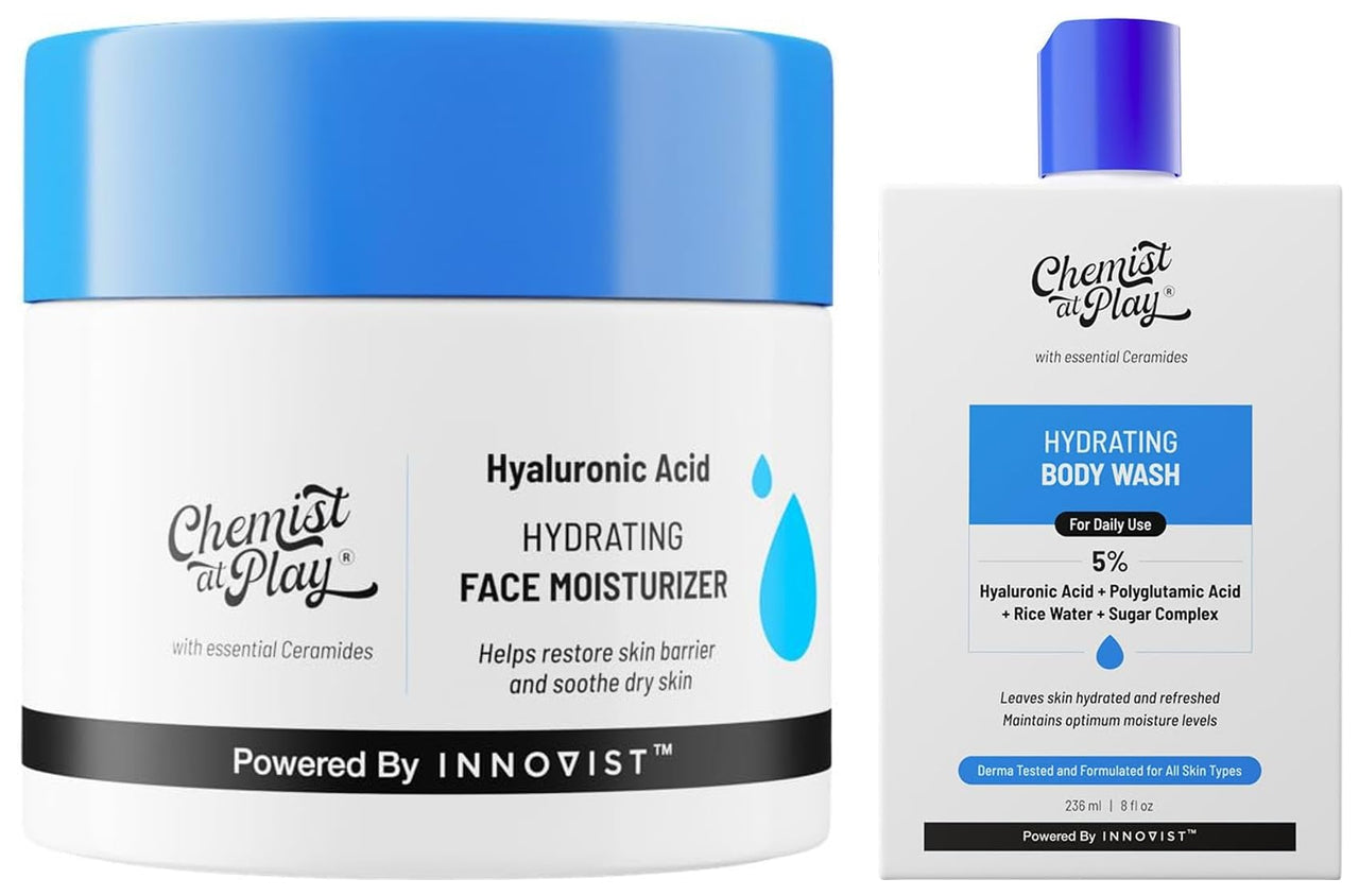 Chemist At Play Hydrating Face Moisturiser 50 gm Hydrating Body Wash For Women & Men | 236ml