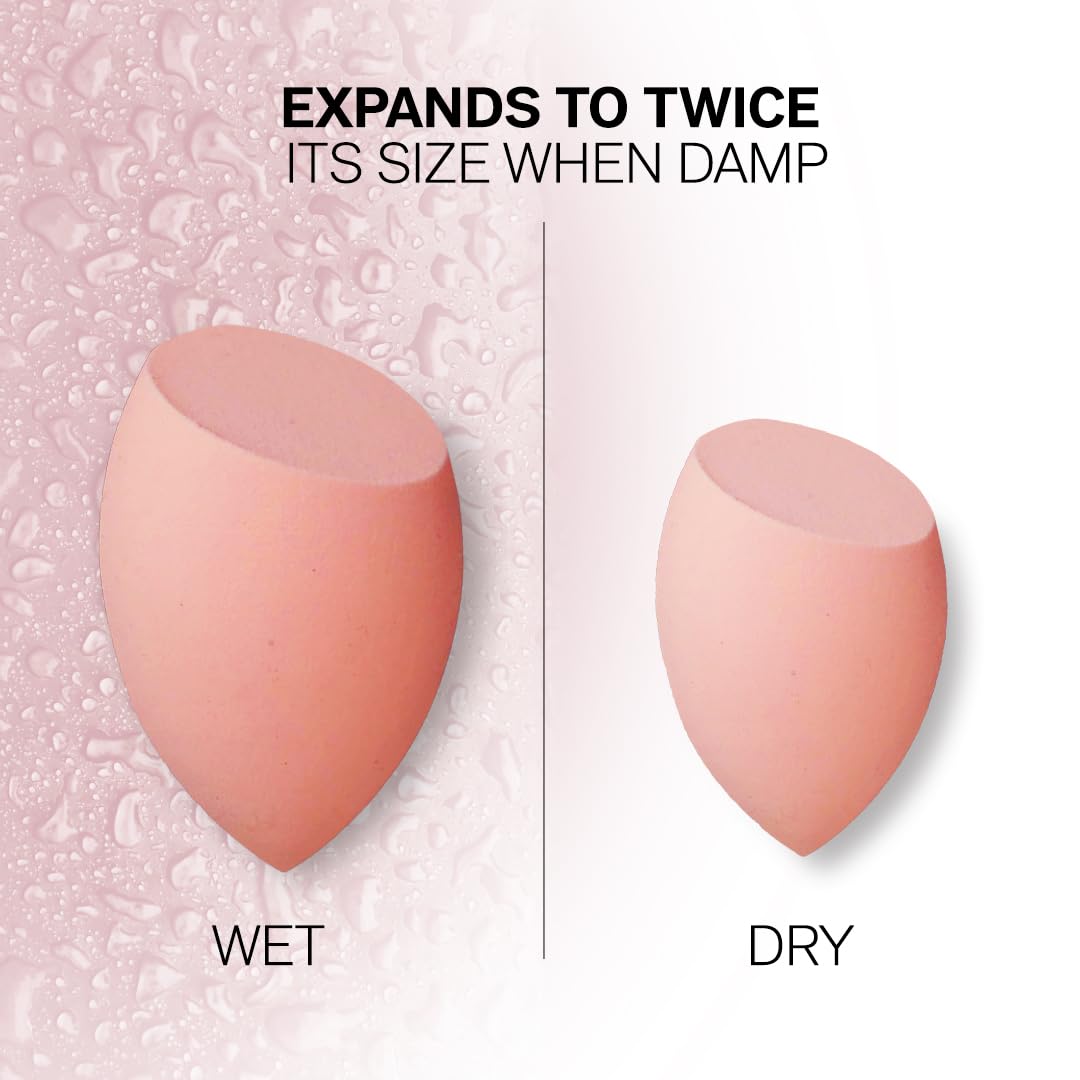 FLiCKA Beauty Blender With Case| Easy To Clean, Maintain & Store| Latex-Free Blender| Suitable for Sensitive Skin With Case For Women