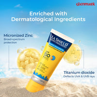 La Shield Pollution Protect SPF 50 Mineral Sunscreen Gel | PA+++ | Lightweight & Oil free | Moisture boost formula | Water resistant| All Skin types |Dermatologist Tested | 50g | Pack of 2