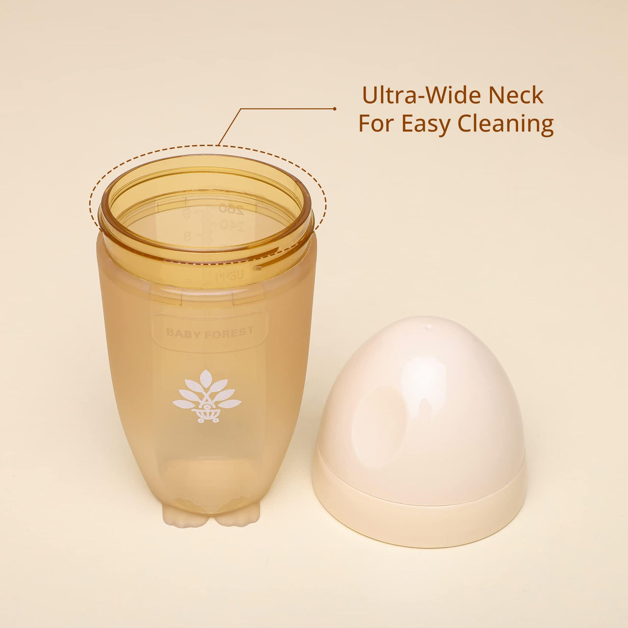 Baby Forest Anti-Colic Options+ Ultra Wide Baby Bottle- Bottle to Prevent Colic & Fuss, Pack of 1, 150ml