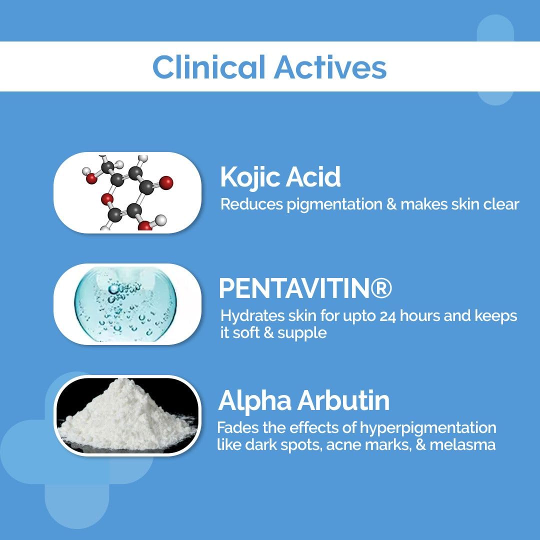 The Derma Co 1% Kojic Acid Daily Brightening Body Wash|With Alpha Arbutin|Reduces Dark Spots,Pigmentation & Blemishes|Up to 24 Hour Hydration|Cleanses & Brightens Skin|For All Skin Types|250 ml