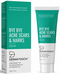 DERMATOUCH Bye Bye Acne Scars & Marks Cream || Acne Scars Corrector || Formulated Specially to Address Scars & Marks || Suitable For All Skin Types - 30G